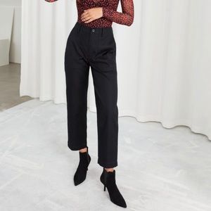 & Other Stories Cropped Twill Workwear Pants
